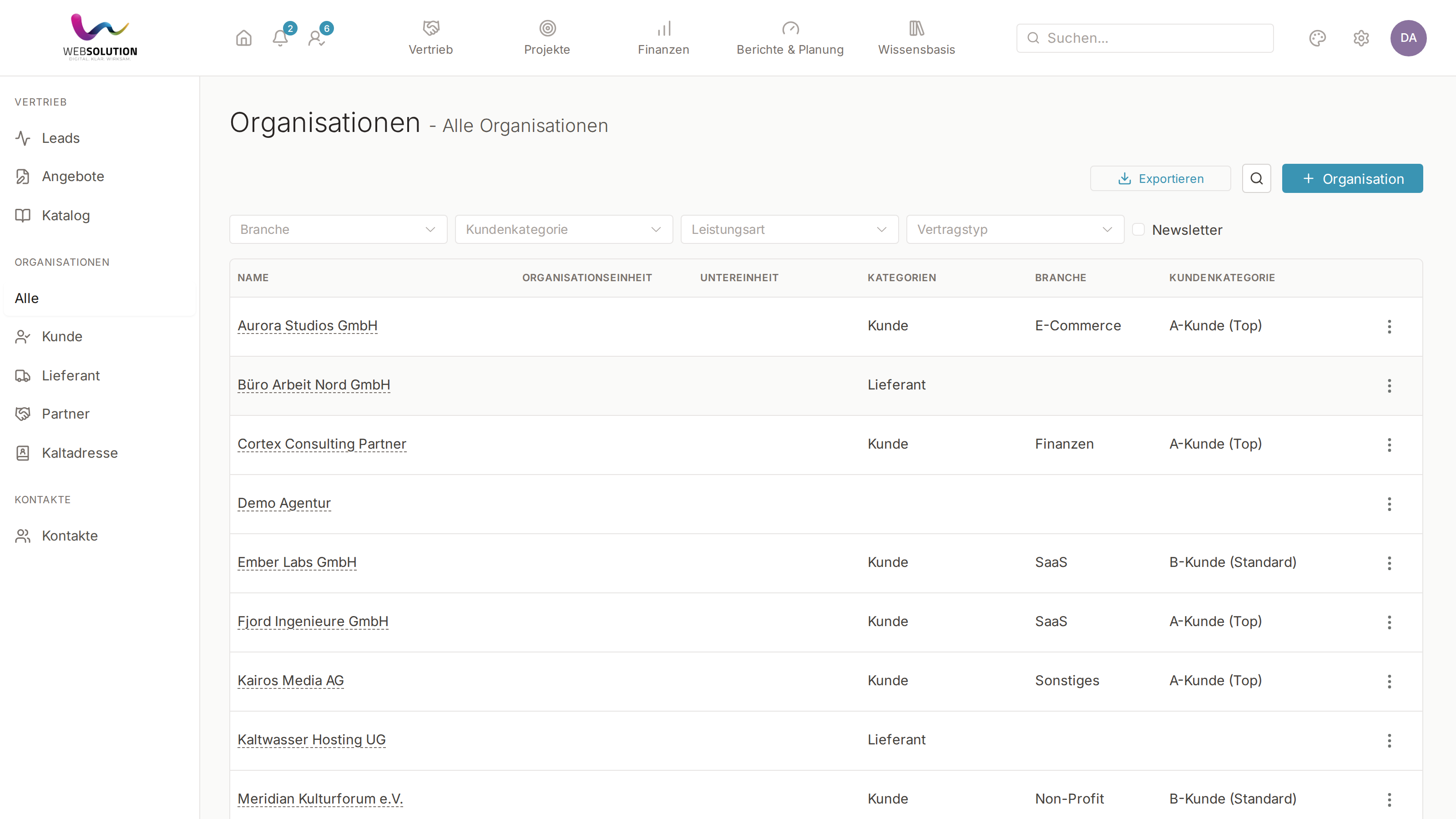 Organisationsliste