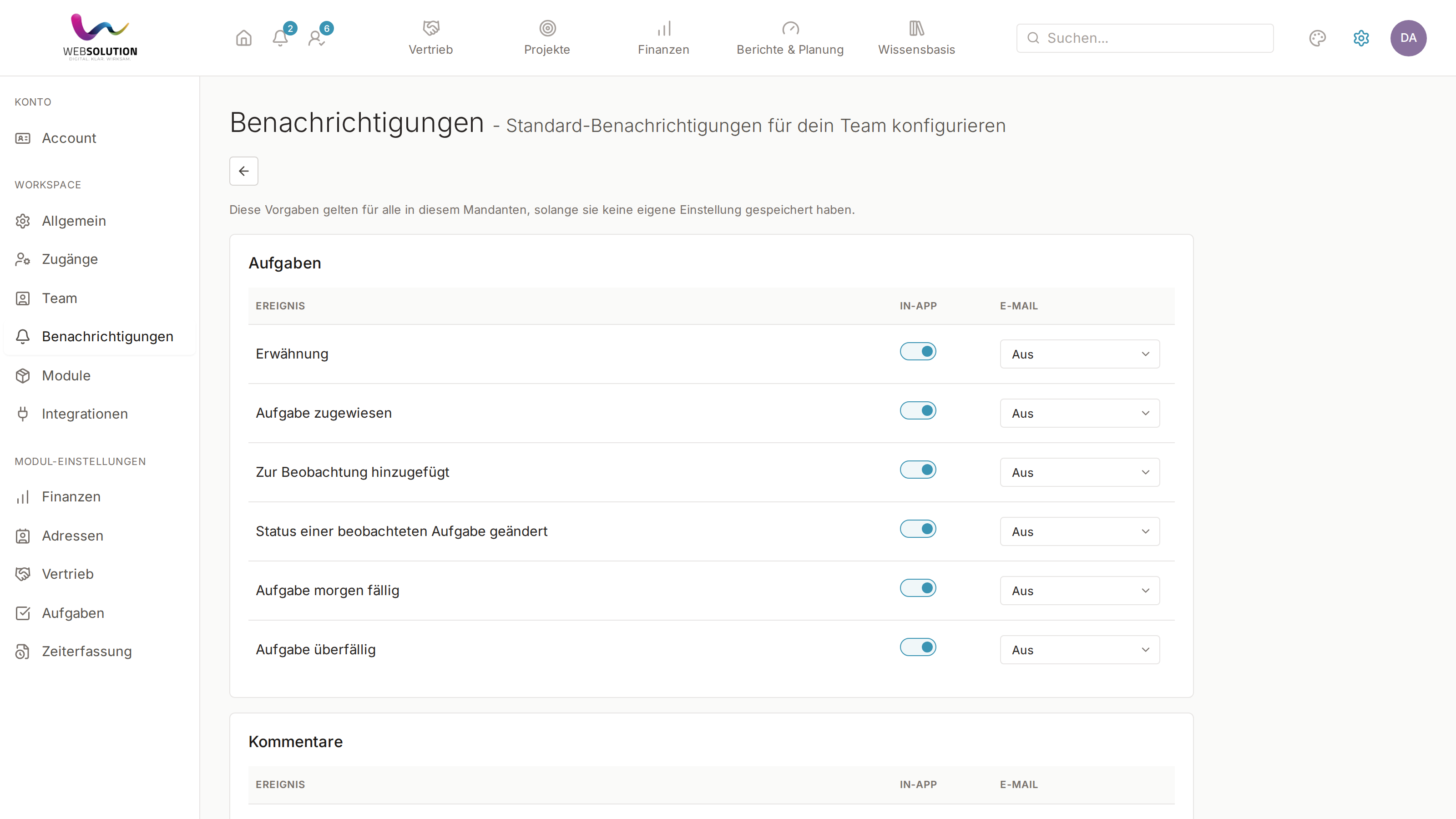 Benachrichtigungen